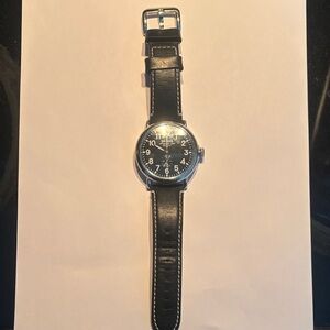Shinola Black Leather Watch